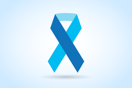 Stop cancer ribbon medical logo icon concept. Cancer ribbon, breast cancer awareness symbol, isolated on background. Vector illustration of cancer ribbon logo for people cancer and cancer icon symbol. Medical clinics conceptのイラスト素材