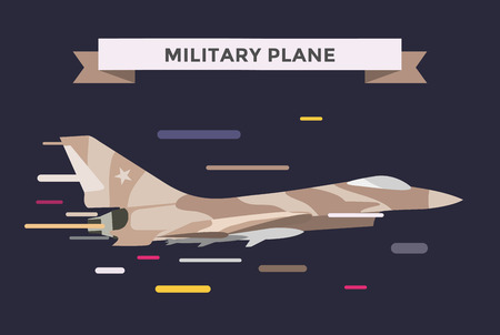 War military plane vector illustration. War airplane sky force fighter vector silhouette. War plane isolated flying on background. War military airplane vector isolated left viewのイラスト素材