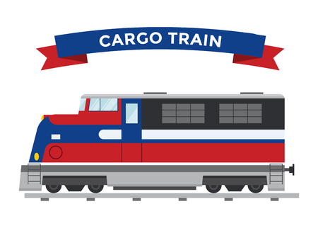 Cargo transportation train vector. Trains vector illustration on white background. Transportation cargo train railway silhouette. Cargo trains vector railway. Diesel train main headのイラスト素材