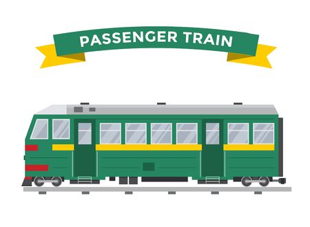 Passenger train vector collection. Trains vector illustration on white background. Passenger train railway silhouette. Passenger, metro, subway trains vector railway. Travel passenger trainの写真素材