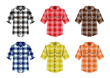 Lumberjack check shirt lumberjack old fashion patterns. Red, black, white check old fashion lumberjack shirt. Trendy hipster lumberjack shirt . Fashion  lumberjack cloth texture.  Lumberjack patternのイラスト素材