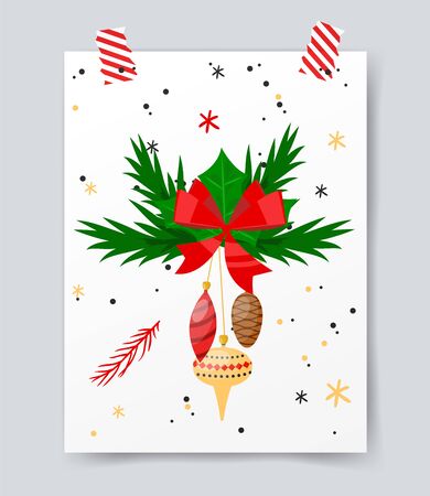 Christmas greeting cards collection. Christmas greeting card vector. New Year greeting cards. Christmas greeting card illustration. New Year invintation card template. Christmas decorationのイラスト素材