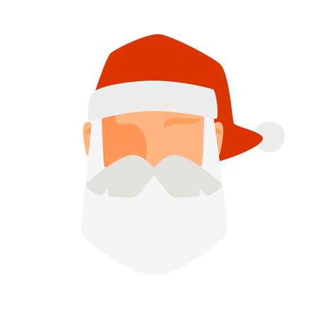 Santa Claus flat icon vector illustration. のイラスト素材