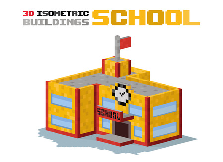 School building vector illustration. のイラスト素材