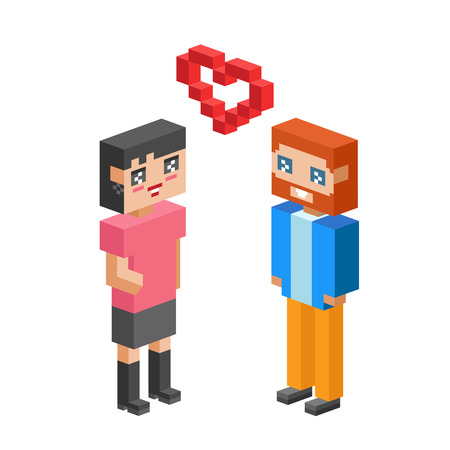 3d isometric family couples love wedding. のイラスト素材