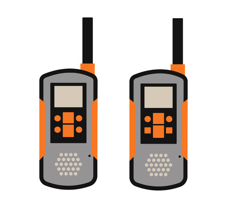 Portable radio transmitter on a white background vector illustration. のイラスト素材