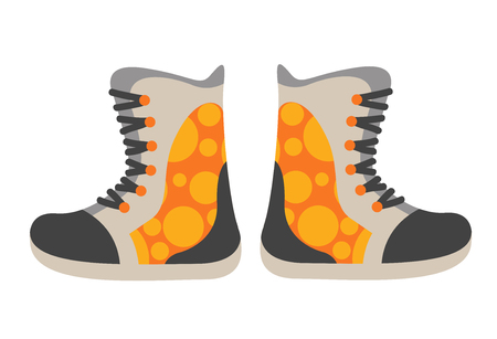Snowboard sport clothes boots elements. のイラスト素材