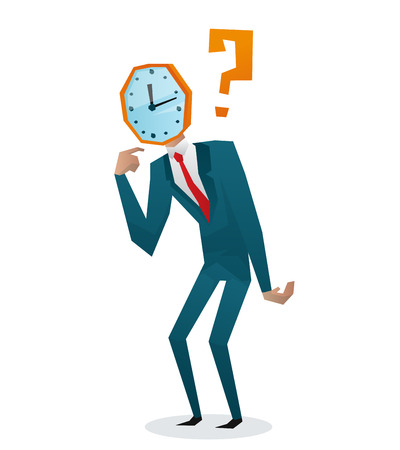 Businessman watch head vector illustration. のイラスト素材