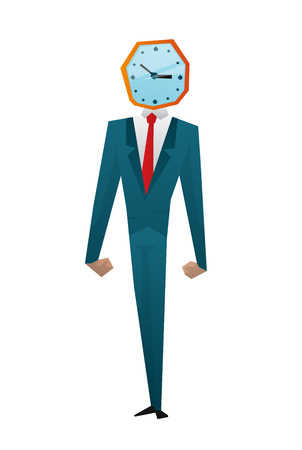 Businessman watch head vector illustration. のイラスト素材