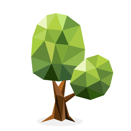Stylized vector tree collection. のイラスト素材