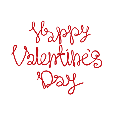 Happy Valentines Day greeting cards vector illustration. Valentine greeting card design. Valentine Day Layout design illustration. Love, romance. Red colors hearts and vintage calligraphy text labelsのイラスト素材