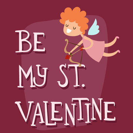 Happy Valentines Day greeting cards vector illustration. Valentine greeting card design. Valentine Day Layout design illustration. Love, romance. Red colors hearts and vintage calligraphy text labelsのイラスト素材