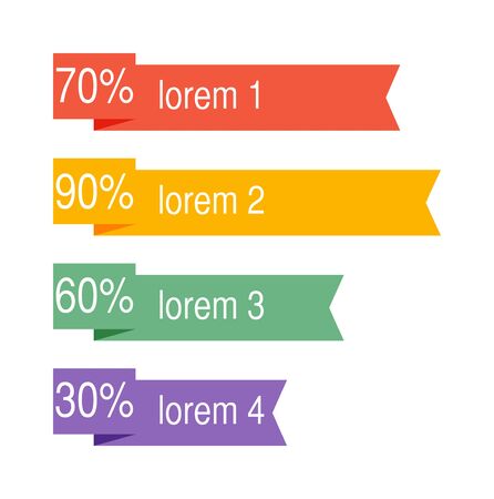 Flag infographic Vector illustration.Flat infographic vector. Various business elements Flag infographic for your professional reports and financial data presentation.Flag infographic concept template.のイラスト素材