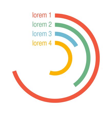 Circle infographic elements vector illustration.のイラスト素材