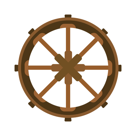 Yacht wheel vector illustration. Yacht wheel isolated on white background. Yacht wheel vector icon illustration. Yacht wheel isolated vector. Yacht wheel silhouetteのイラスト素材