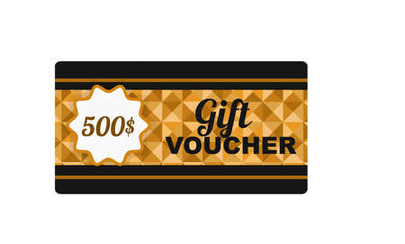 Gift voucher vector. Gift voucher certificate sale coupon template. Gift voucher business shopping card. Gift voucher promotion. Gift voucher Coupon vector illustration.のイラスト素材