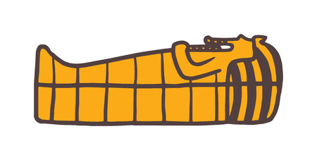 Pharaoh sarcophagus vector. Pharaoh sarcophagus illustration. Pharaoh sarcophagus isolated on white. Pharaoh sarcophagus icon. Pharaoh sarcophagus flat style. Pharaoh sarcophagus silhouette. Pharaoh sarcophagus cartoon styleのイラスト素材