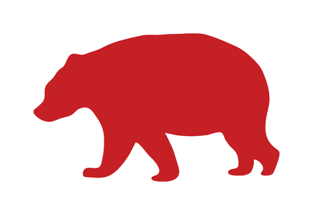 Wild animal powerful hunter bear silhouette and wild animal predator symbol. Predator silhouette. Safari life wild animal silhouette. Alaska bear silhouette wild animal zoo vector.のイラスト素材