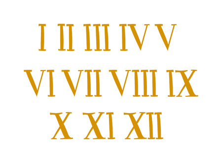 Old roman antique alphabet number and font roman alphabet Antique vector. Antique Roman alphabet numbers set vector illustration.のイラスト素材