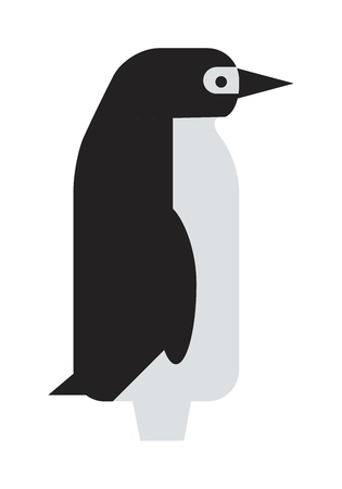 Antarctica polar penguin, beak pole winter penguin. Funny outdoors wild life south penguin character arctic. Emperor penguin cute animal and nature cold cartoon flat antarctica bird character vector.のイラスト素材