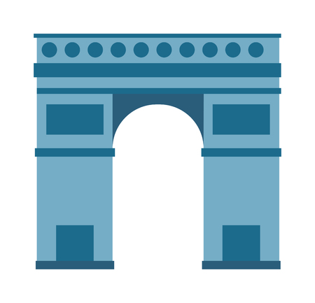 Triumphal arch architecture travel europe and history old triumphal arch. Triumphal arch famous historic place, Triumphal Arch. Arc de Triomphe Paris France architecture europe travel monument vector.のイラスト素材