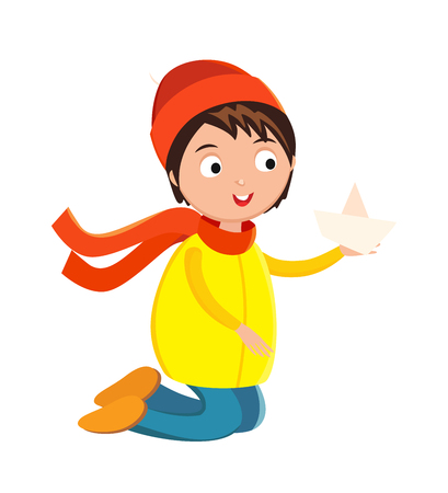 Summer or spring vector girl, modern little walking girl outdoor. Young kid walking. Young beautiful woman enjoying summer or spring vector.のイラスト素材