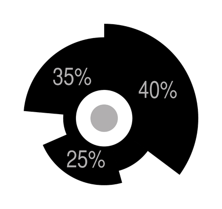 Business data graph chart analytics vector elements black silhouette. Bar pie charts diagrams and graphs flat icons set. Infographics data analytics design elements isolated on white vector illustrationのイラスト素材