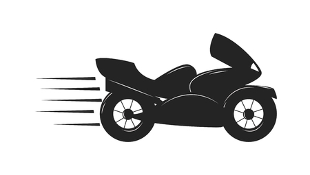 Sport bike black silhouette and sport vencle fast bike race road silhouette vector. Extreme transport bike vector. Sport bike silhouette transport power vector illustration.のイラスト素材