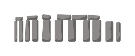 Stonehenge ancient rock and stonehenge monument. Stonehenge heritage tourism, prehistoric religious landmark stonehenge architecture. Historical monument Stonehenge ancient rock England UK vector.のイラスト素材