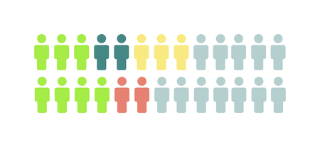 People icons group and team work people icons concept. People icons society together manager partnership. Social media people icons think different silhouette business group person vector illustrationのイラスト素材