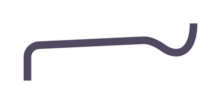 Coal fire tending tool vector isolated on white. Fire iron tool pokerのイラスト素材