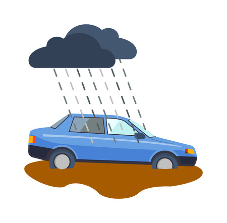 Accident road situation danger car crash and accident road collision safety emergency transport. Accident dangerous speed. Accident road on street damaged automobiles after collision car crash vector.のイラスト素材