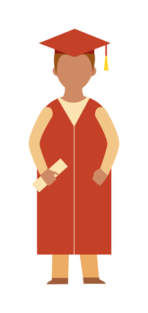 Graduation education people successful graduate students knowledge school university college graduation people infographic concept. Happy graduation people icons uniform throwing caps vector.のイラスト素材