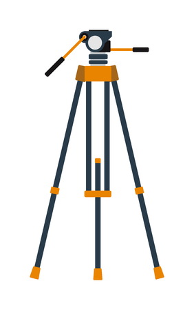 Photo icons vector collection. Photo studio flat vector equipment. Photo symbols isolated on white background. Flat style photo toolsのイラスト素材