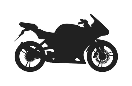 Sport black bike silhouette and sport vencle fast bike race road silhouette vector. Extreme transport bike vector. Black sport bike silhouette transport power vector illustration.のイラスト素材