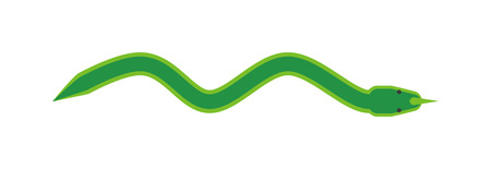 Snake character wildlife and snake nature viper. Flat snake python symbol, venom predator snake toxic reptile. Cartoon snake danger tongue poisonous. Common viper snake wild danger reptile vector.のイラスト素材