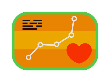 Heartbeat icon sport ecg concept load level vector. Form of heart and heartbeat with flat design...