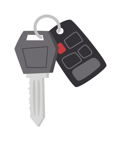 Car key with remote control and car keys vector. Car keys automobile security lock and car keys remote control alarm. Car keys transportation new unlock object, car keys wireless technology.のイラスト素材