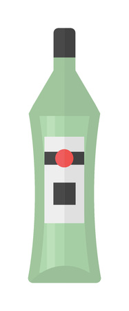 Alcohol martini bottle restaurant liquid vector. Tropical scotch brewery martini bottle vine vermouth liquor. Party martini bottle design beverage. Alcohol lifestyle healthy drink.のイラスト素材
