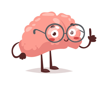 Smart Brain Character Cartoon Mind Cute Human Organ Creativity Concept Graphic Smart Brain Character Genius Medical Imagination Smart Brain Character Success Comic Vector Exercise Royalty Free Vector Graphics