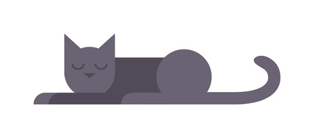 Cat cartoon cute pet animal vector illustration. Cat cartoon animal breed. Mammal character human friend cat animal. Character cat portrait cartoon pet.のイラスト素材