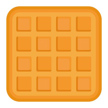 Biscuit cake isolated cookie on white background. Isolated vector food icon, biscuit isolated sweet dessert and delicious cake eating healthy cookie.のイラスト素材