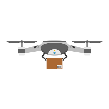 Vector illustration aerial vehicle drone quadcopter surveillance unmanned innovation. Air drone hovering wireless vehicle vector. Remote control drone quadcopter set aircraft fly aerial camera.のイラスト素材
