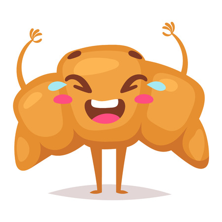 Sweet emotion lovely dessert character dessert icon, cute cake, adorable candy, sweet food character. Sweet emotion girly cookie. Confectionery caramel sweet emotion. Food character carton styleのイラスト素材