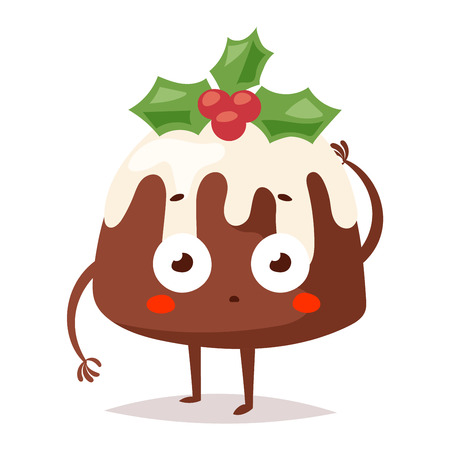 Sweet emotion lovely dessert character dessert icon, cute cake, adorable candy, sweet food character. Sweet emotion girly cookie. Confectionery caramel sweet emotion. Food character carton styleのイラスト素材