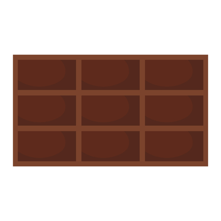 Chocolate pieces vector illustration. Brown chocolate bars stack isolated on white background. Flat hocolate gourmet food. Sweets bars stack candy sweet delicious.のイラスト素材