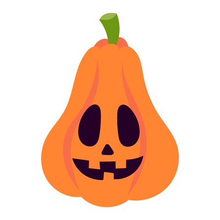 Pumpkin head vector illustration. Pumpkin head isolated on white background. Pumpkin head vector icon illustration. Pumpkin head isolated vector. Pumpkin head silhouetteのイラスト素材