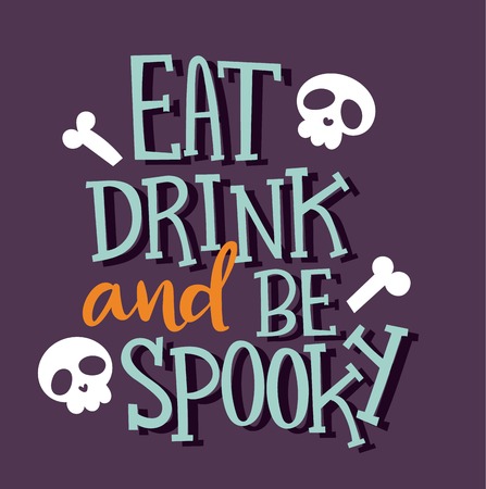 Set of happy halloween greeting card. Vector illustration party invitation design with emblem. Typographic halloween invitation cards template. Halloween cover designのイラスト素材