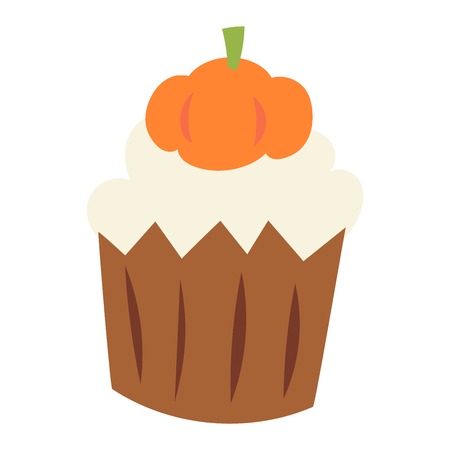 Halloween cake symbol vector autumn fear creepy traditional sign. Halloween horror design icon. Celebration october halloween symbol.のイラスト素材