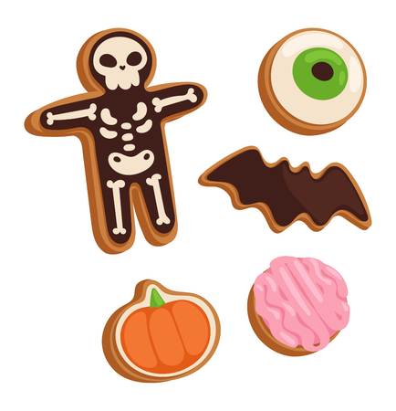 Halloween cake symbol vector autumn fear creepy traditional sign. Halloween horror design icon. Celebration october halloween symbol.のイラスト素材